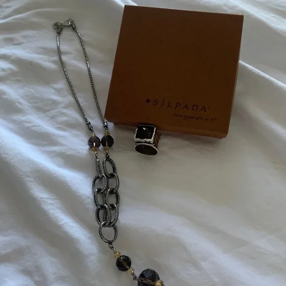Silpada necklace and matching ring - Picture 1 of 9